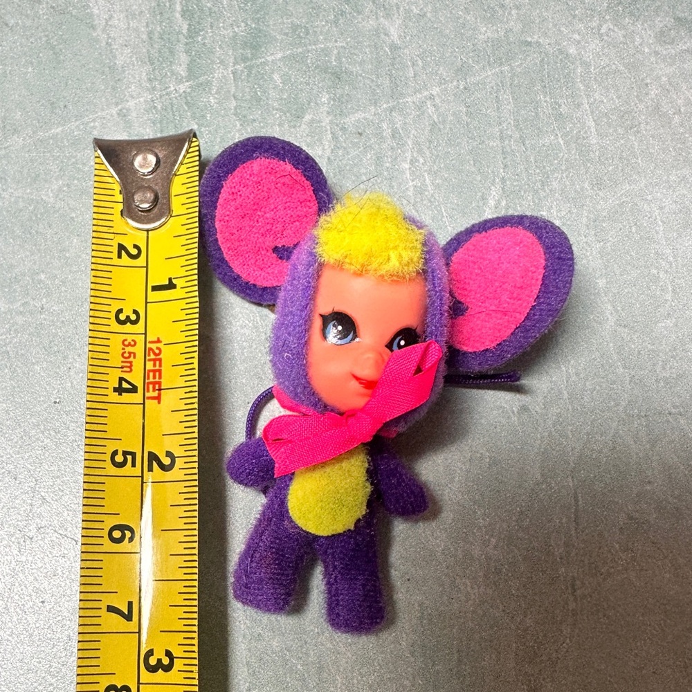 Vintage Liddle Kiddles Miss Mouse In Little Purple Suit Animiddle Mattel Pin - Picture 4 of 6